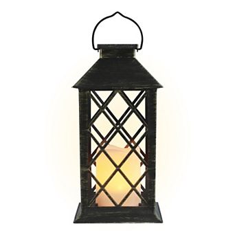 Techko Solar Vintage Metal Candle Lantern