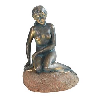 Techko Solar Mermaid Statue with LED Light