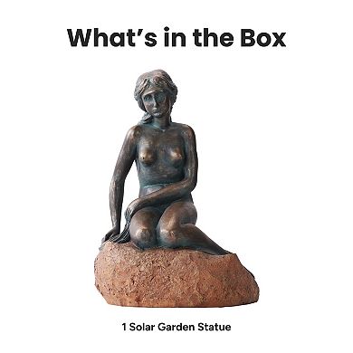 Techko Solar Mermaid Statue with LED Light
