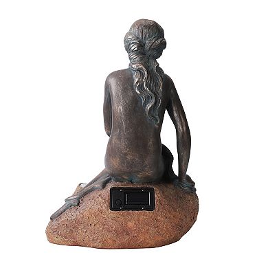 Techko Solar Mermaid Statue with LED Light