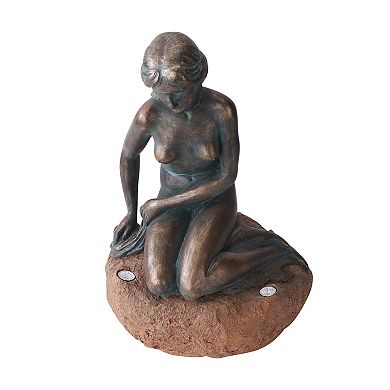 Techko Solar Mermaid Statue with LED Light