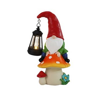 Techko Outdoor Solar Gnome Statue with LED Light