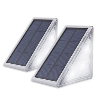 Techko Outdoor Solar Step Lights 2-Pack