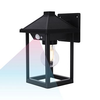 Techko Solar Pagoda Motion Sensor Wall Sconce