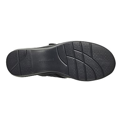 Easy Spirit Polly Women's Slip-On Casual Clogs with Buckle Detail