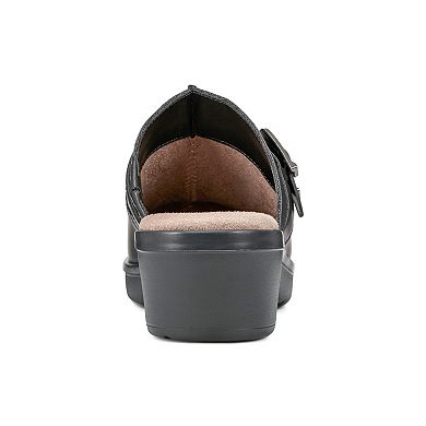 Easy Spirit Polly Women's Slip-On Casual Clogs with Buckle Detail