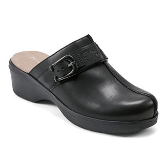 Easy Spirit Polly Women's Slip-On Casual Clogs with Buckle Detail