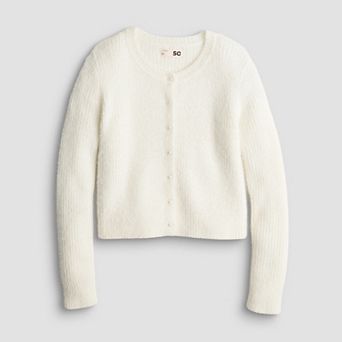 Girls 6-20 SO® Crew Neck Cardigan in Regular & Plus Size