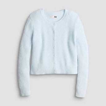 Girls 6-20 SO® Crew Neck Cardigan in Regular & Plus Size