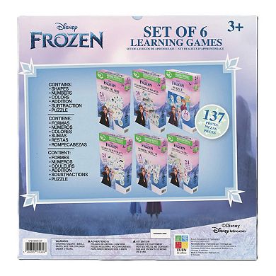 Disney's Frozen 6-Piece Learning Games Set - Wooden Puzzles & Flashcards