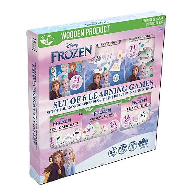 Disney's Frozen 6-Piece Learning Games Set - Wooden Puzzles & Flashcards