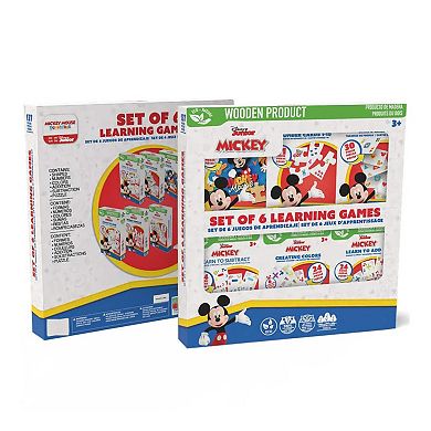 Disney's Mickey 6-Piece Learning Games Wooden Puzzles & Flashcards Set