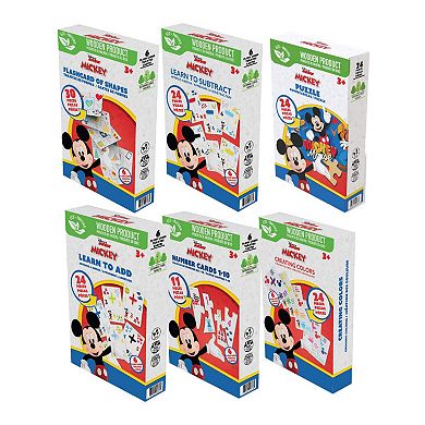 Disney's Mickey 6-Piece Learning Games Wooden Puzzles & Flashcards Set