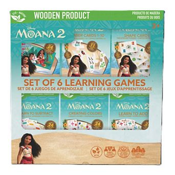 Disney's Moana 2 Learning Games Wooden Puzzles & Flashcards