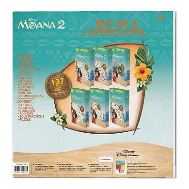 Disney's Moana 2 Learning Games Wooden Puzzles & Flashcards