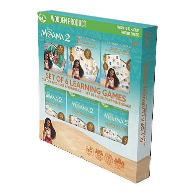Disney's Moana 2 Learning Games Wooden Puzzles & Flashcards