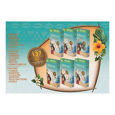 Disney's Moana 2 Learning Games Wooden Puzzles & Flashcards