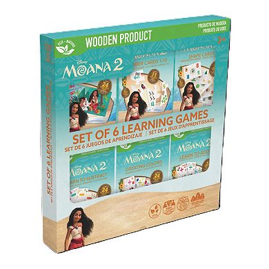 Disney's Moana 2 Learning Games Wooden Puzzles & Flashcards
