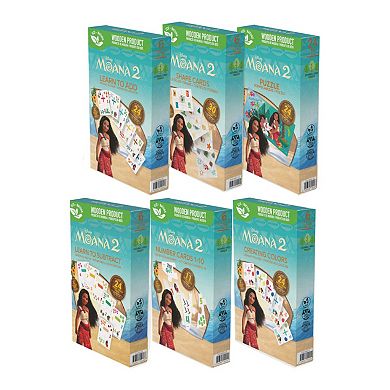Disney's Moana 2 Learning Games Wooden Puzzles & Flashcards