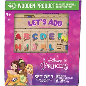 Disney Princess 3 pc Educational Games Wooden Puzzle Set