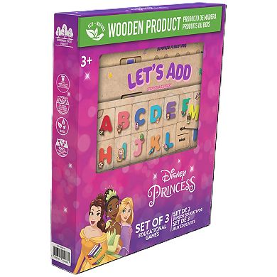 Disney Princess 3-Piece Educational Games Wooden Puzzle Set