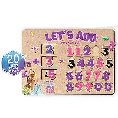 Disney Princess 3-Piece Educational Games Wooden Puzzle Set