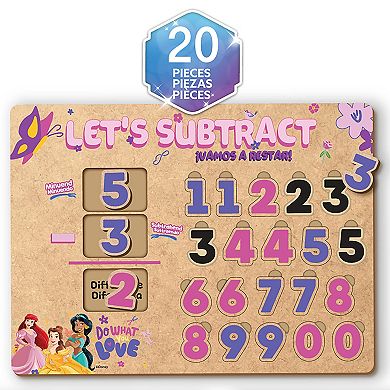Disney Princess 3-Piece Educational Games Wooden Puzzle Set
