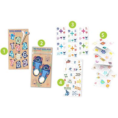 Disney's Stitch 5-Piece Educational Games Wooden Puzzle Set
