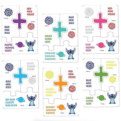 Disney's Stitch 5-Piece Educational Games Wooden Puzzle Set