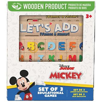 Disney's Mickey Mouse 3 pc Educational Wooden Puzzle Set