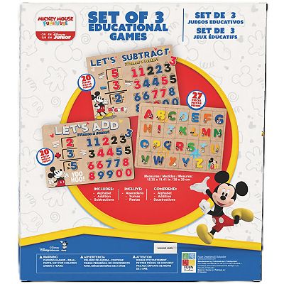 mickey74さま専用③ Disney's Mickey Mouse 3-Piece Educational Wooden Puzzle Set