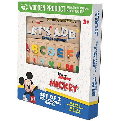 Disney's Mickey Mouse 3-Piece Educational Wooden Puzzle Set