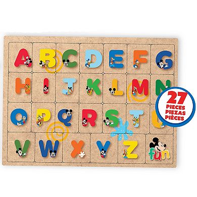 Disney's Mickey Mouse 3-Piece Educational Wooden Puzzle Set