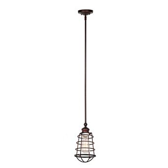 Design House Ajax Industrial Modern 1-Light Indoor Mini Pendant Light with Metal Wire Cage