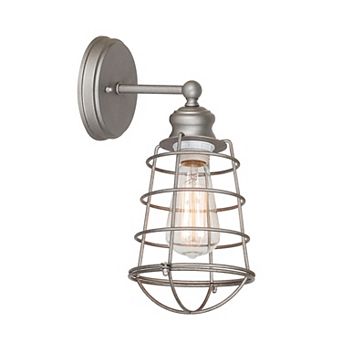 Design House Ajax Industrial Modern 1-Light Indoor Wall Sconce with Metal Wire Cage