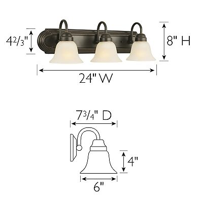 Design House Allante 3-Light Dimmable Vanity Light Fixture