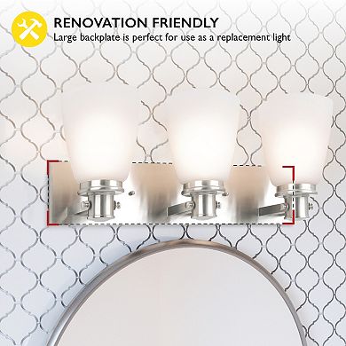 Design House Atkinson 3-Light Wall Light with Bell Shape