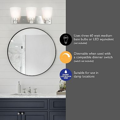 Design House Atkinson 3-Light Wall Light with Bell Shape