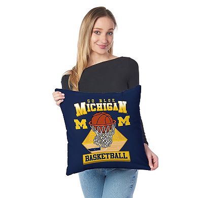 Michigan Wolverines NCAA 2026 Basketball Champs Throw Pillow