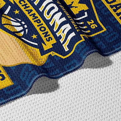 Michigan Wolverines NCAA 2026 Basketball Champs Hatchup Beach Towel