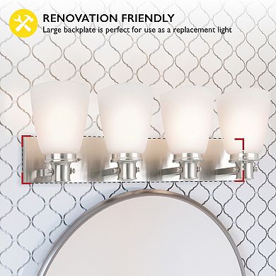 Design House Atkinson 4-Light Wall Light with Bell Shape