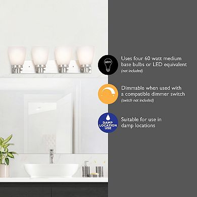 Design House Atkinson 4-Light Wall Light with Bell Shape