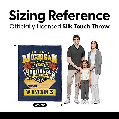 Michigan Wolverines NCAA 2026 Basketball Champs Home Court Throw Blanket