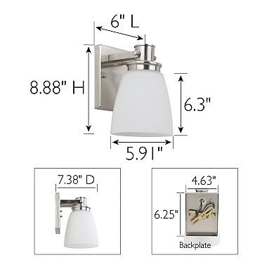 Design House Atkinson 1-Light Wall Light Sconce with Bell Shape