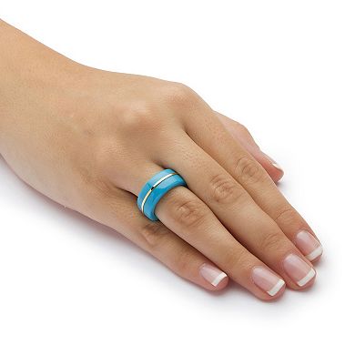 14k Turquoise Gold Ring Band