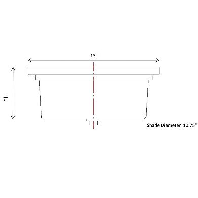 Design House Aubrey Transitional 2-Light Indoor Flush Mount Ceiling Light