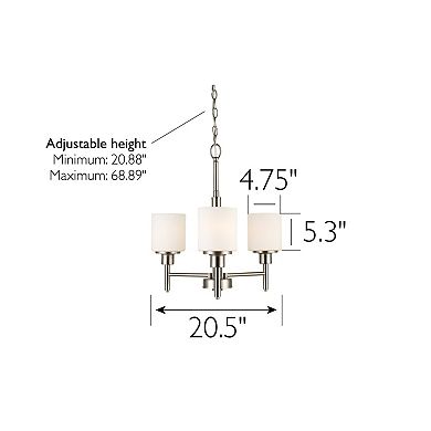Design House Aubrey Transitional 3-Light Indoor Chandelier