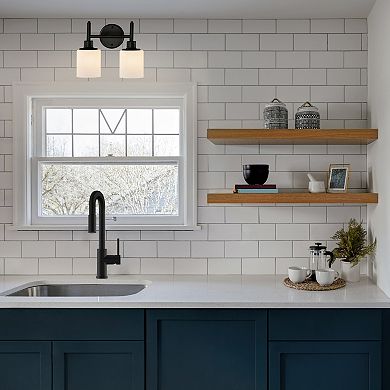Design House Aubrey Transitional 2-Light Dimmable Indoor Wall Light