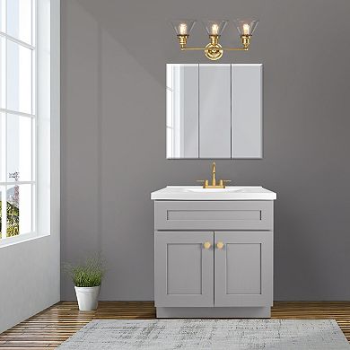 Design House Augustin Transitional Indoor Dimmable 3-Light Bathroom Vanity Light Fixture