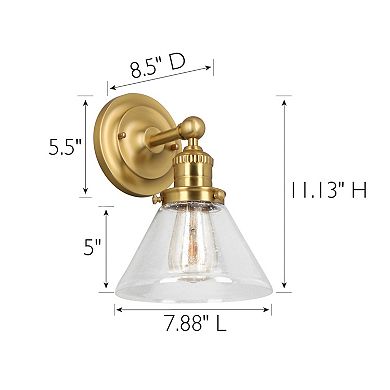 Design House Augustin Transitional 1-Light Indoor Dimmable Wall Light Fixture
